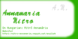 annamaria mitro business card