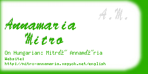 annamaria mitro business card